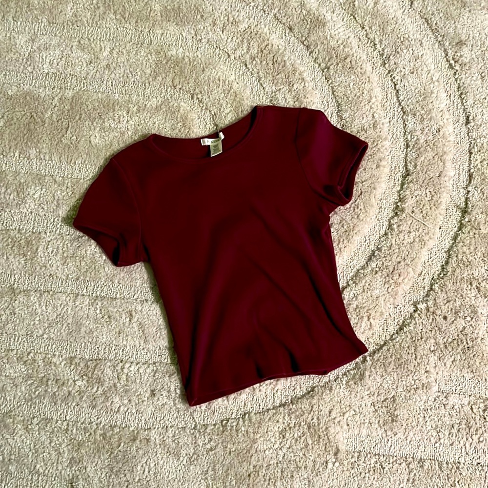 Maroon Crop Top